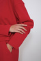 RED SOFT-TEXTURED CARDIGAN WITH HOOD AND ZIPPER - 4
