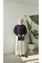 SHIRT WITH PEARL COLLAR - BLACK - 2