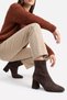 ARVEN Brown Suede Women's Chunky-Heeled Boots - 2
