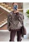 Ethnic Patterned Scarf-Style Knitted Sweater - 6