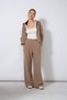 WIDE-LEG, SOFT-TEXTURED PANTS WITH POCKETS AND A ELASTIC WAISTBAND IN MINK