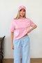 Women's Crew Neck Regular Fit Basic T-Shirt, Pink - MS0001353 - 3