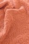 Set of 2 Foot Towels - 100% Cotton - Damask-Patterned Towel Set - 50x70 cm - Terracotta Color - 3