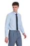 Blue Classic Slim Fit Shirt with Long Sleeve and Slim Fit Shirt Collar - 4