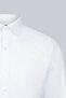 White Slim Fit Shirt with a Slim Collar and Long Sleeves - 3