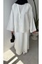 V-COLLAR KIMONO WITH EMBROIDERED DETAILS - WHITE - 2