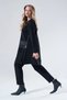 40007 Black Tunic with Side Zipper and Striped Detail - 4