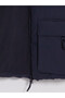 Peak New Season Navy Blue Relaxed Fit Mock Neck Men’s Puffer Coat - 8