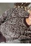 Ethnic Patterned Scarf-Style Knitted Sweater - 7
