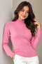 Long-Sleeve Knit Bodysuit N922 Pink - 3