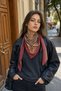 100% Cotton Ethnic Etro Floral Print Shoulder Scarf, 100x100 cm - 2