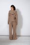 WIDE-LEG, SOFT-TEXTURED PANTS WITH POCKETS AND A ELASTIC WAISTBAND IN MINK - 6
