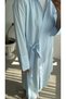 SIDE-TIE POPLIN KIMONO - BLUE - 4