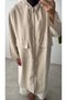 LONG COAT WITH HOOD - BEIGE - 3