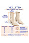 Women's Pointed Toe, Thick Heel Célina Beige Patent Leather Ankle-Length Boots with Side Zipper - 2