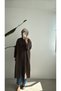CHINESE-STYLE BUTTONED LINEN COAT - COFFEE - 3