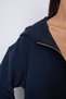 NAVY BLUE Soft-Textured CARDIGAN WITH HOOD AND ZIPPER - 3