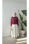 PEARL-COLLARED SHIRT - BURGUNDY