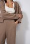 WIDE-LEG, SOFT-TEXTURED PANTS WITH POCKETS AND A ELASTIC WAISTBAND IN MINK - 3