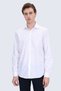 White Dynamic Fit Light-Colored Italian-Collar Long-Sleeve Shirt - 3