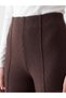 Peak New Season Brown Women's Trousers with Elastic Waist - 3