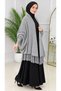 Women's Fringed-Sleeves, Ribbed-Cuffs, Loose-Fit Knit Chic Poncho, Standard Size - 6