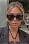 Bianca Cat Eye Black Ultra Lightweight Women's Sunglasses with UV400 Protection - 4
