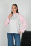 Women's Long-Sleeved Crew-Neck Paneled Casual Sweatshirt with Ribbing - 4