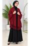 Women's Fringed-Hem, Ribbed-Sleeve, Loose-Fit Knit Poncho, One Size Fits All - 4