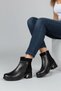 Genuine Leather Comfortable Heeled Zip-Up Mom Boots