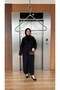 VELVET-COLLARED TRENCH COAT - BLACK - 3