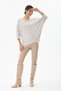 Women's Beige Italian-Patterned Sequin Knit Sweater, Sizes 40–46 - 5
