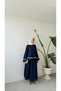 SHIRT AND SKIRT SET WITH STRIPED DETAIL - NAVY BLUE - 6