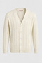 Men’s, V-neck, Button-front, with knitted details, Regular Fit, Knit Cardigan - 6