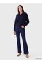 Peak New Season Navy Blue Wool Blend Women's Knit Cardigan - 2