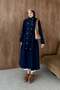 Gökşin Buttoned Trench Coat, Navy Blue