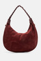 Vesta Women's Shoulder Bag, Genuine Suede Leather, TERRACOTTA - 2