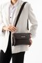 VX-1451 Women's Multi-Compartment Crisscross Straps Shoulder Bag with Flap, BROWN