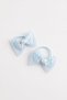 Set of 2 Girls' Elastic Hair Clips with Blue-Speckled Wing Buckle Detail - 2