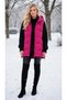 Vesta lunga matlasata - fucsia
