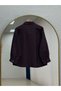 Elora Front with Yoke Detail, Snap-Fastened Cupra Jacket - NA939 Plum - 7