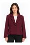 Women's Single-Button Classic-Collar Waist-Fitted Office Blazer