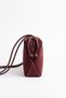 SELSEY Burgundy Suede Genuine Leather Women's Crossbody Bag - 4