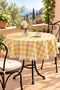 Round Tablecloth with Gingham Pattern and Pom-Pom Accents – Liquid-Resistant, Stain Resistant, Durable Duck Fabric, Various Size Options - 6