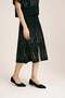 Shimmer Patterned Flared Skirt Black & Beige - 5