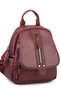 Women's Convertible Backpack and Shoulder Bag - Burgundy Victoria