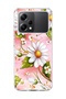 Poco X5 Pro 5G Compatible Transparent Phone Case with Daisy Pink Print