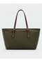 Khaki Women's Buckled Shopper Bag - 2