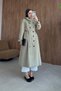 Gökşin Buttoned Trench Coat in Çağla Green - 3