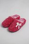 Women's Plush House Slippers with Pink Ribbon Accents—Comfortable Everyday Slippers - 3